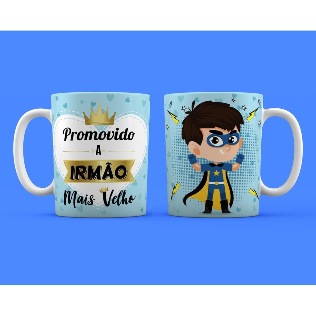 Caneca Branca Personalizado Promovido a Irmão mais Velho