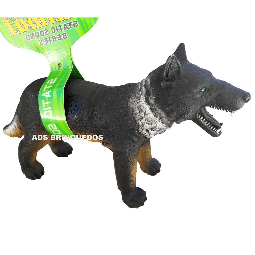 Lobo Selvagem Miniatura Grande C/ Som Fofo Macio Vinil Soft