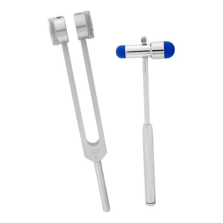 Kit Diapasão Médico 128 Hz + Martelo De Reflexo Buck