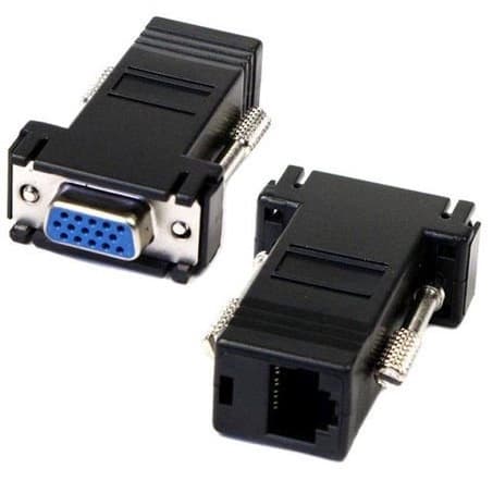 Adaptador Extensor Vga vídeo via cabo rede rj45