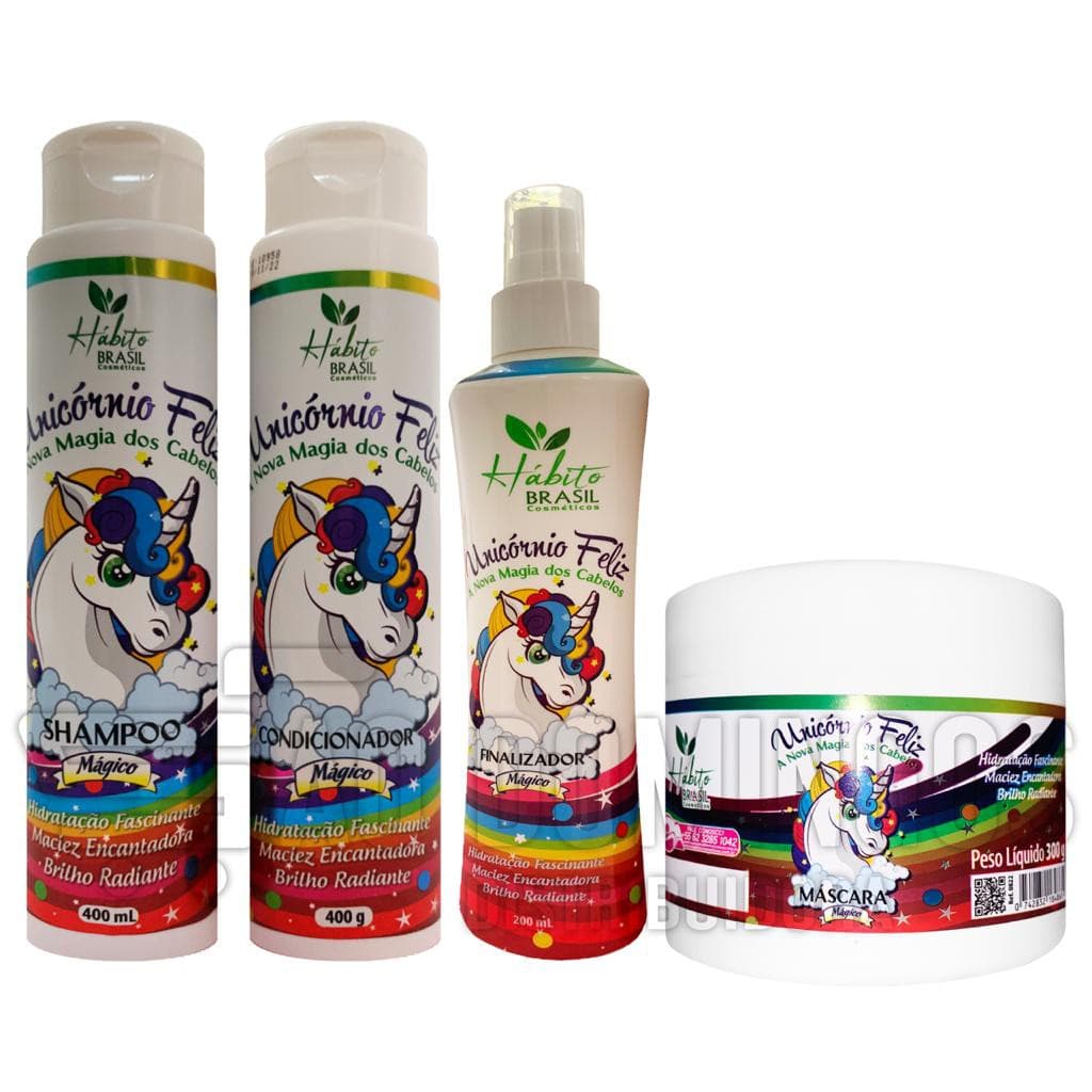 Kit Unicórnio Feliz 4 Produtos Hábito Cosméticos