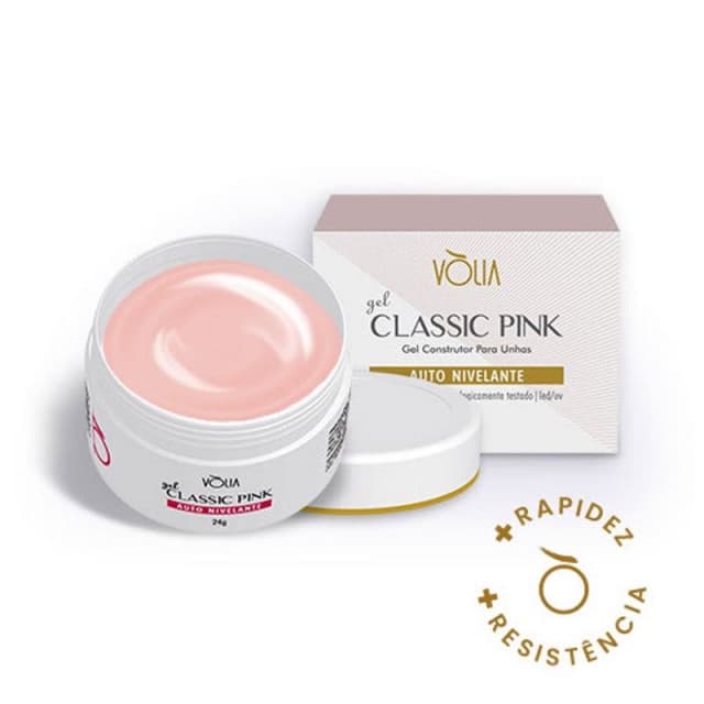 Gel Led Uv Classic Pink Volia 24g Sua Viscosidade Media Facilita a Aplicacao e Garante Um Acabamento Perfeito