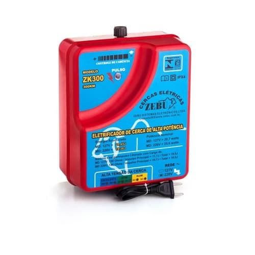 Eletrificador De Cerca 300 Km Zk300 220v - Zk300 127v