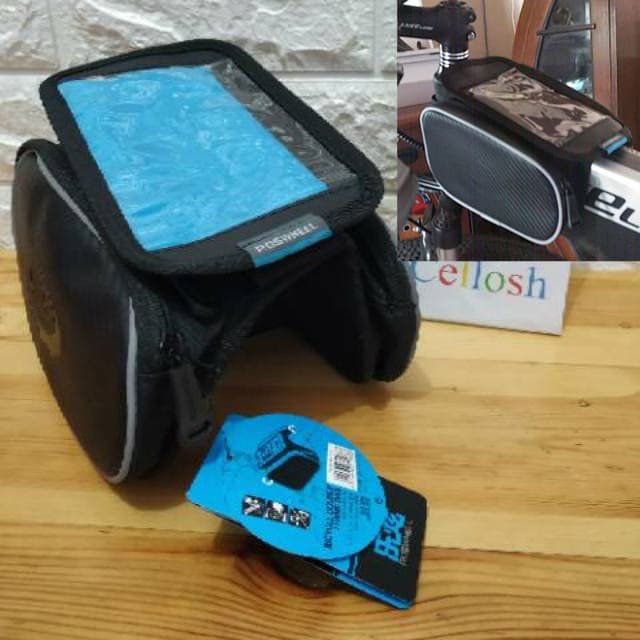 Bicicleta Roswheel Dupla Bolsa À Prova D'água Com Caso Smartphone Guiador