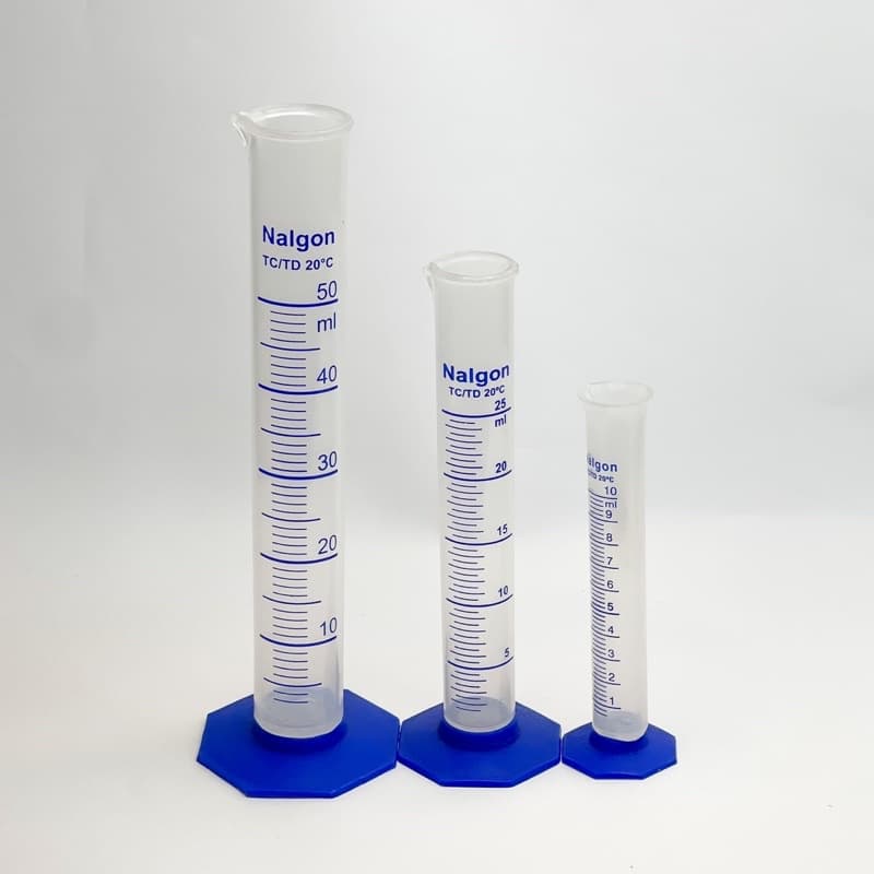 Proveta Graduada Plástico 50mL/25mL/10mL Polipropileno Experimento Científico