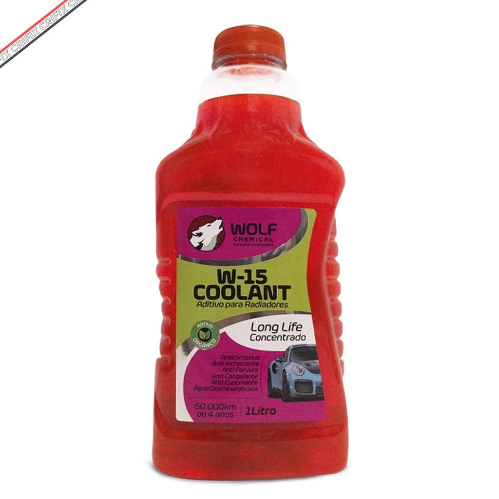 Aditivo p/ Radiador Orgânico Concentrado Rosa ou Azul 1 Litro
