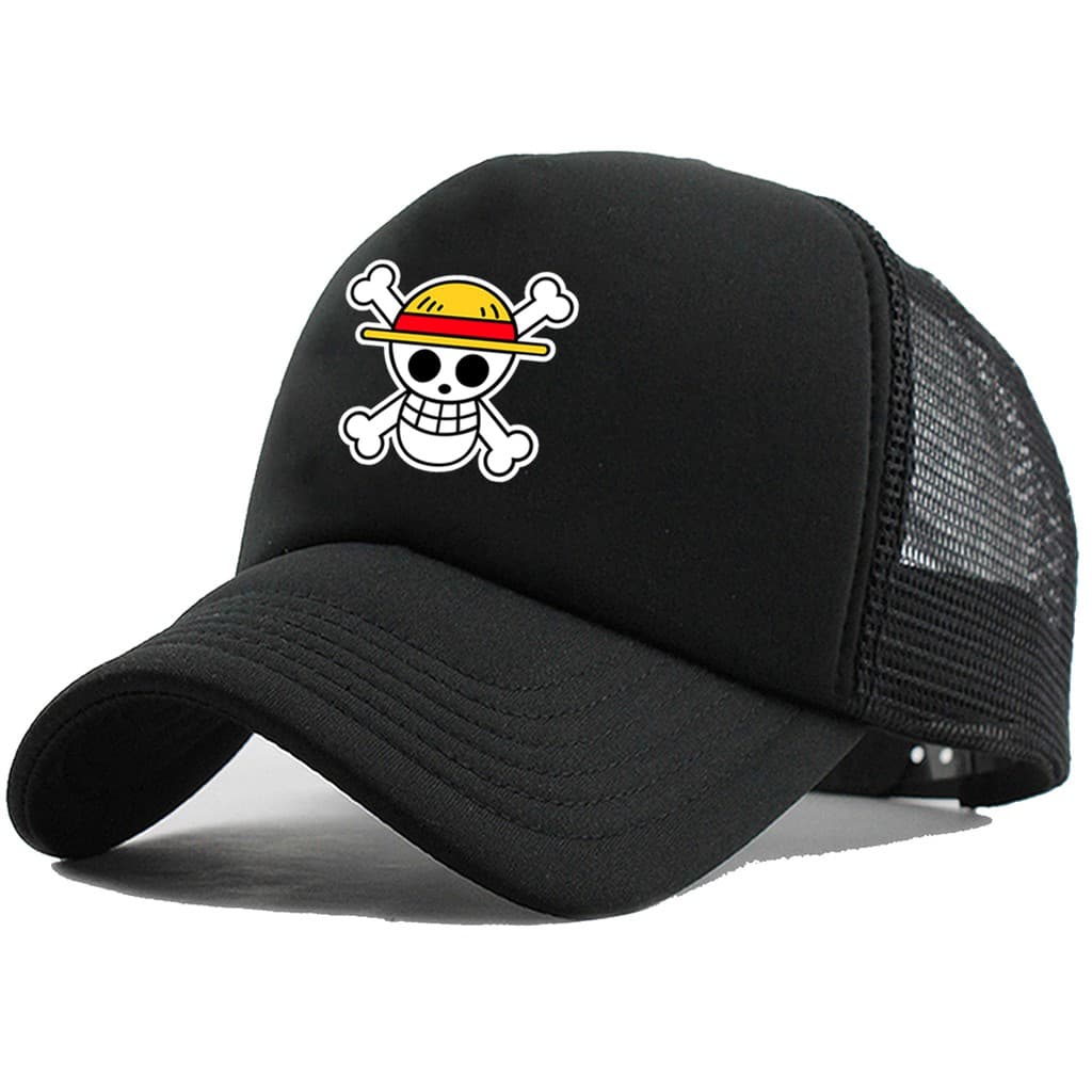 Boné Trucker Telinha Aba Curva Anime One Piece