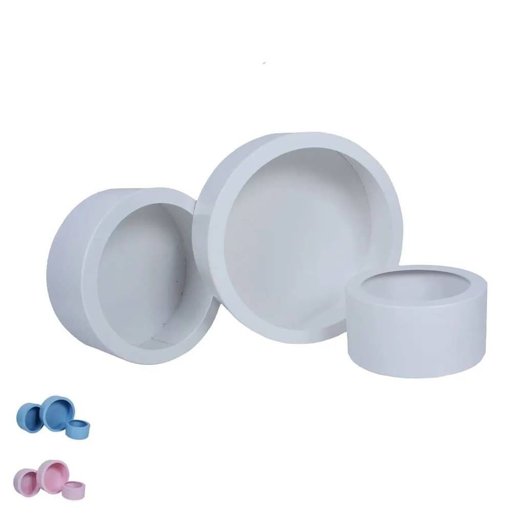 Kit Trio de nichos redondo Decorativo De parede PMG Branco