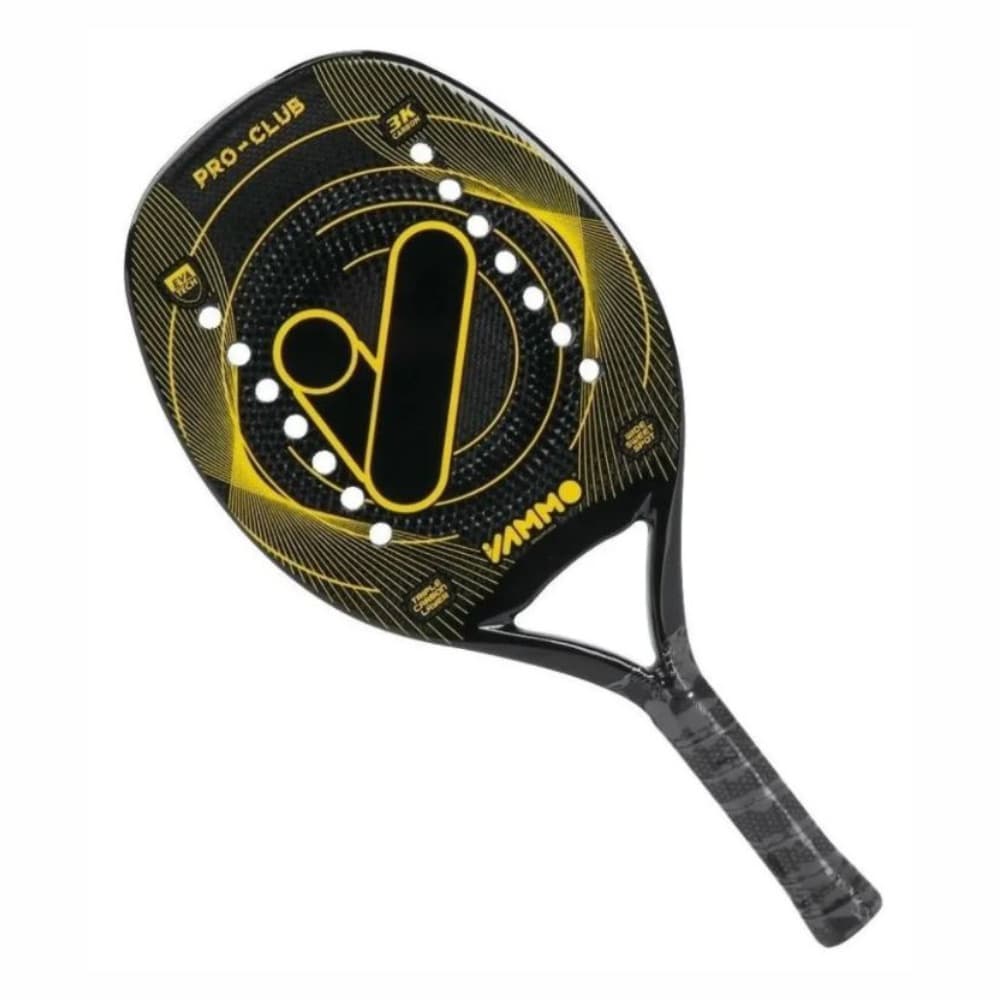 Raquete Beach Tennis Vammo Pro Club Full Carbono 3k - Preta