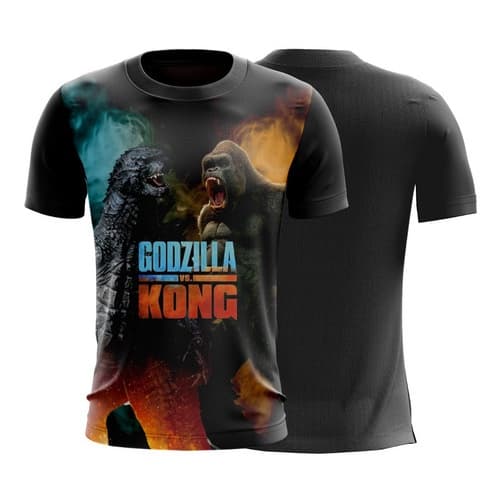 Blusa Camisa Filme Godzilla Vs King Kong Monstros G2312