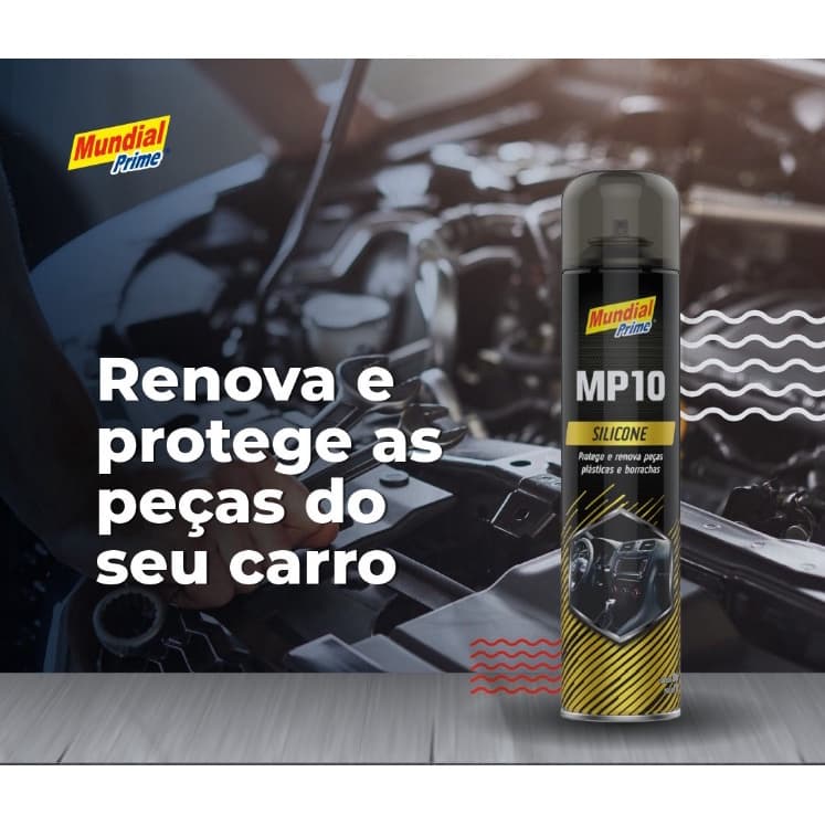 Silicone Automotivo Spray Mundial Prime 300ml ** Escolher Fragrância **