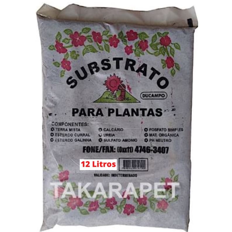 Terra Adubada Substrato para Plantas 12 Litros DuCampo