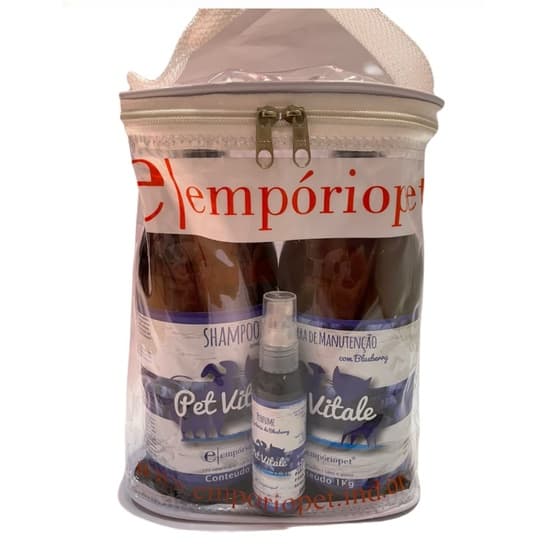 KIT EMPORIO PET PET VITALE SHAMPOO 1L + MASCARA DE MANUTENÇÃO 1KG + PERFUME 60ML