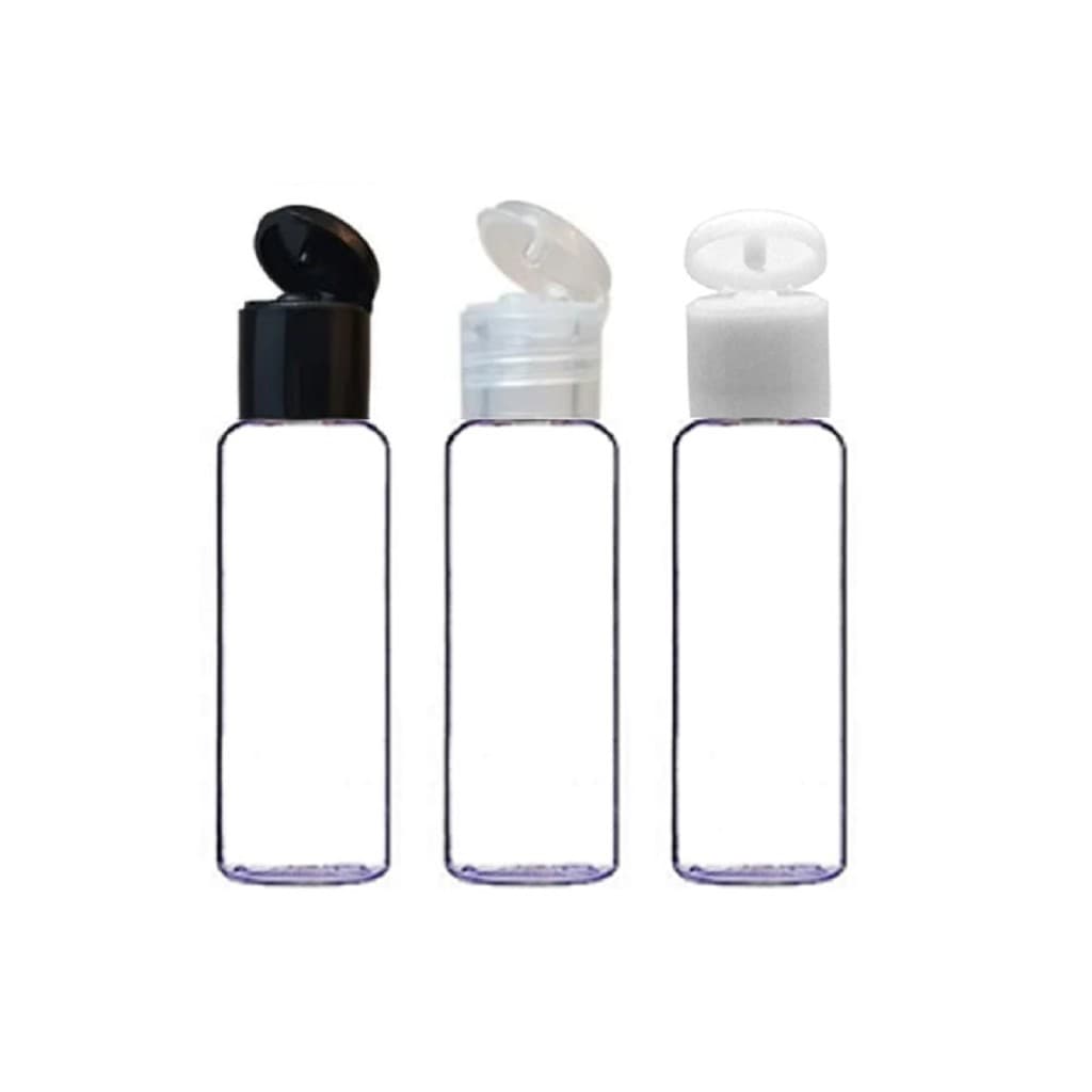 10 Frasco Cilíndrico Pet 30ml Tampa Flip Top Sabonete Shampoo