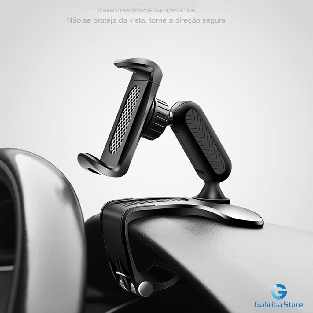 Suporte de montagem para painel de carro GPS 360 ° universal para telefone celular GPS Suporte HUD Clip no berço
