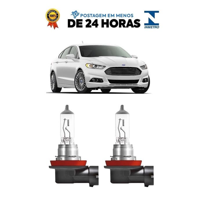Par Lampada Farol de Milha Fusion 2014 2015 2016 H11