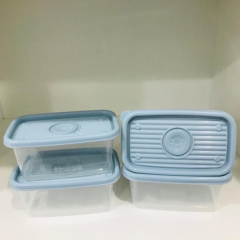 Conjunto de 4 Potes retangulares Pop 380ML-Plasútil.