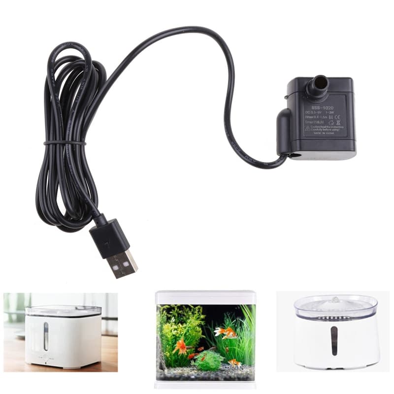 Bomba Sem Escova À Prova D'água Com Taxa De Fluxo HL Para DC 3 5V-9V 3W 200L H Mini De Água Submersível Solar Micro USB