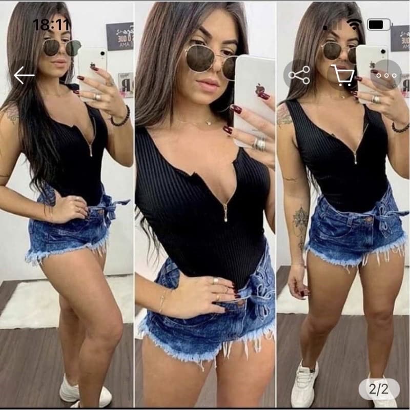 Body Feminino Alça Largo Com Zíper Canelada
