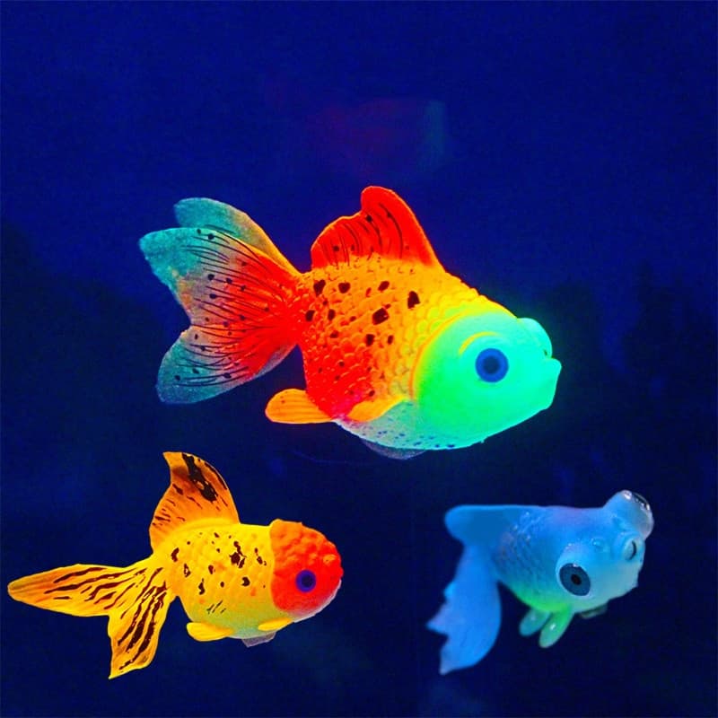 Simulação Luminosa Peixes Dourados Grandes Marinhos Paisagismo Decoração De Silicone Suprimentos Para Aquários