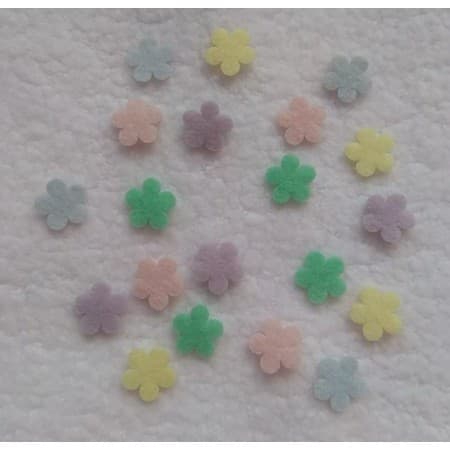 Recorte Flor 1cm em Feltro Cor Sortida pct.20 unidades