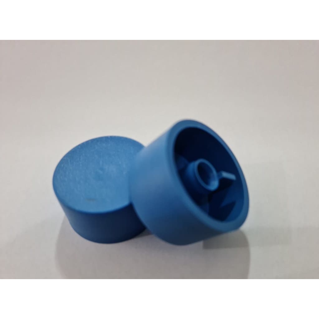 Botão Retrocesso Grande Eixo fino Cor Azul sem Marcação