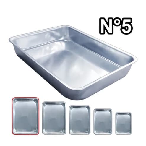 Forma De Bolo Retangular (1 Peça) Extra Grande E Alta- Assadeira 45cm