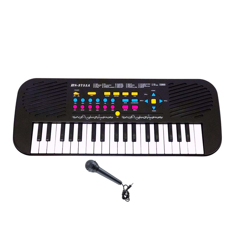 PIANO TECLADO INFANTIL COM MICROFONE HS3755A - DM TOYS