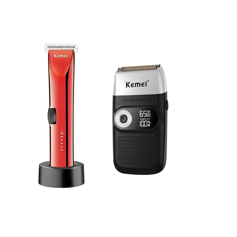 Maquina de Cortar Cabelo Profissional KEMEI KM-5527 + Shaver km 2026