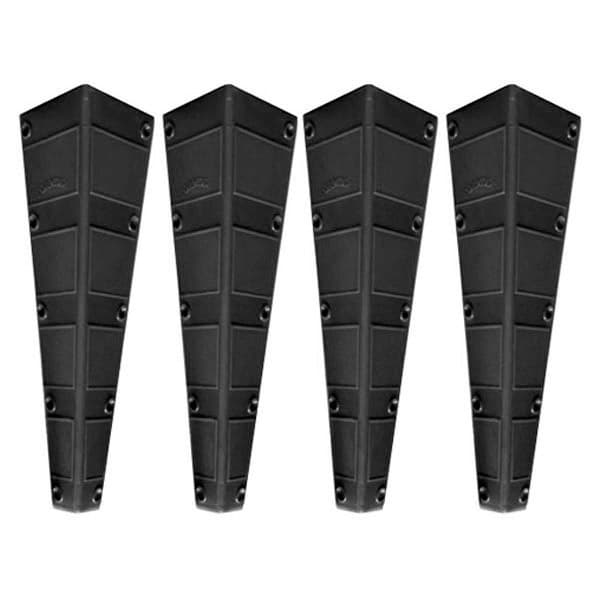 Cantoneira Larga Plástica Preto para Mesas (4 Peças)