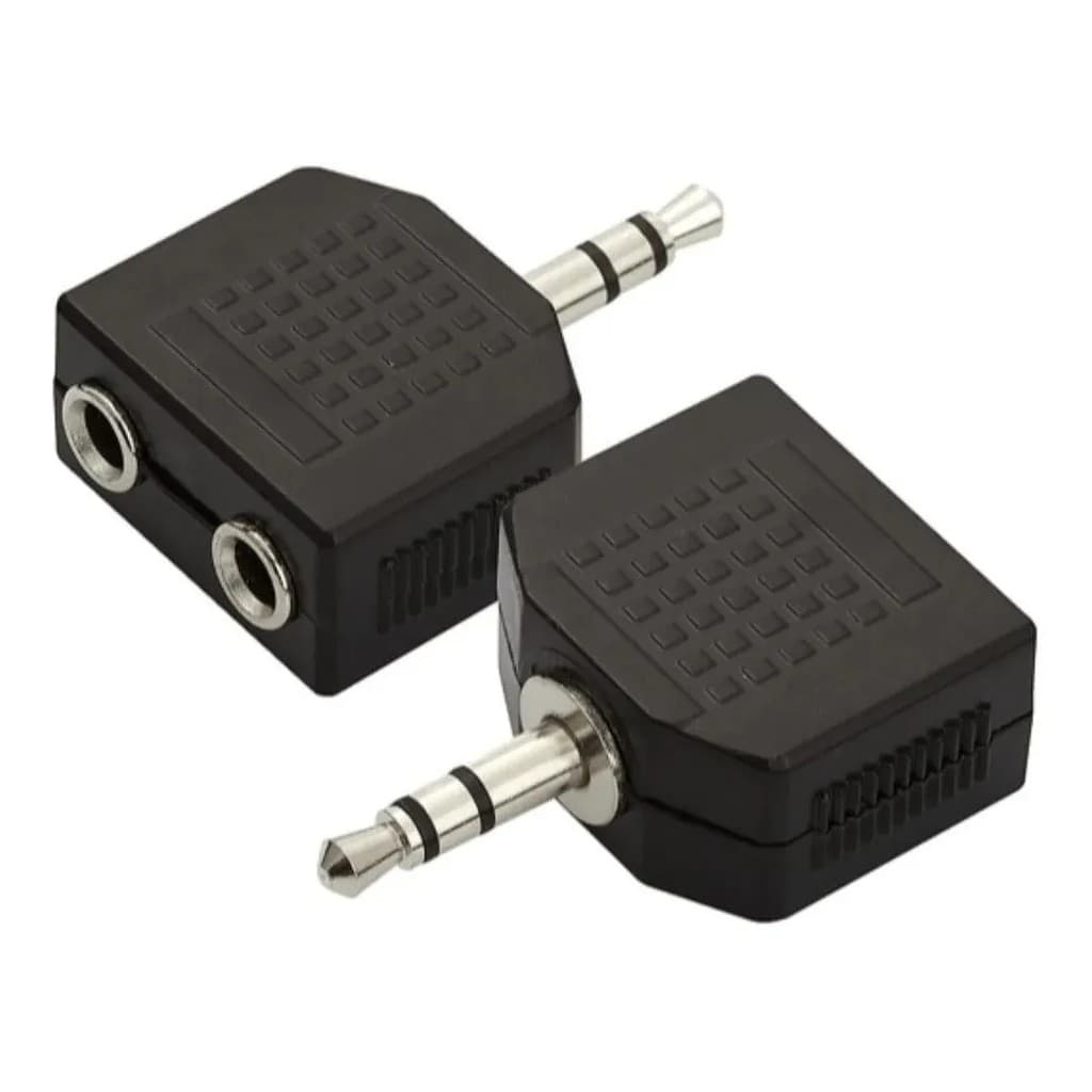Adaptador P2 Macho Stereo Para 2 P2 Fêmea Stereo Unidade