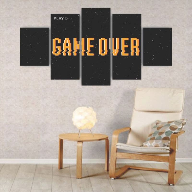 Quadros Decorativos MDF Game Over Jogos Gamer Sala Quarto!RCC DECORAÇÕES.