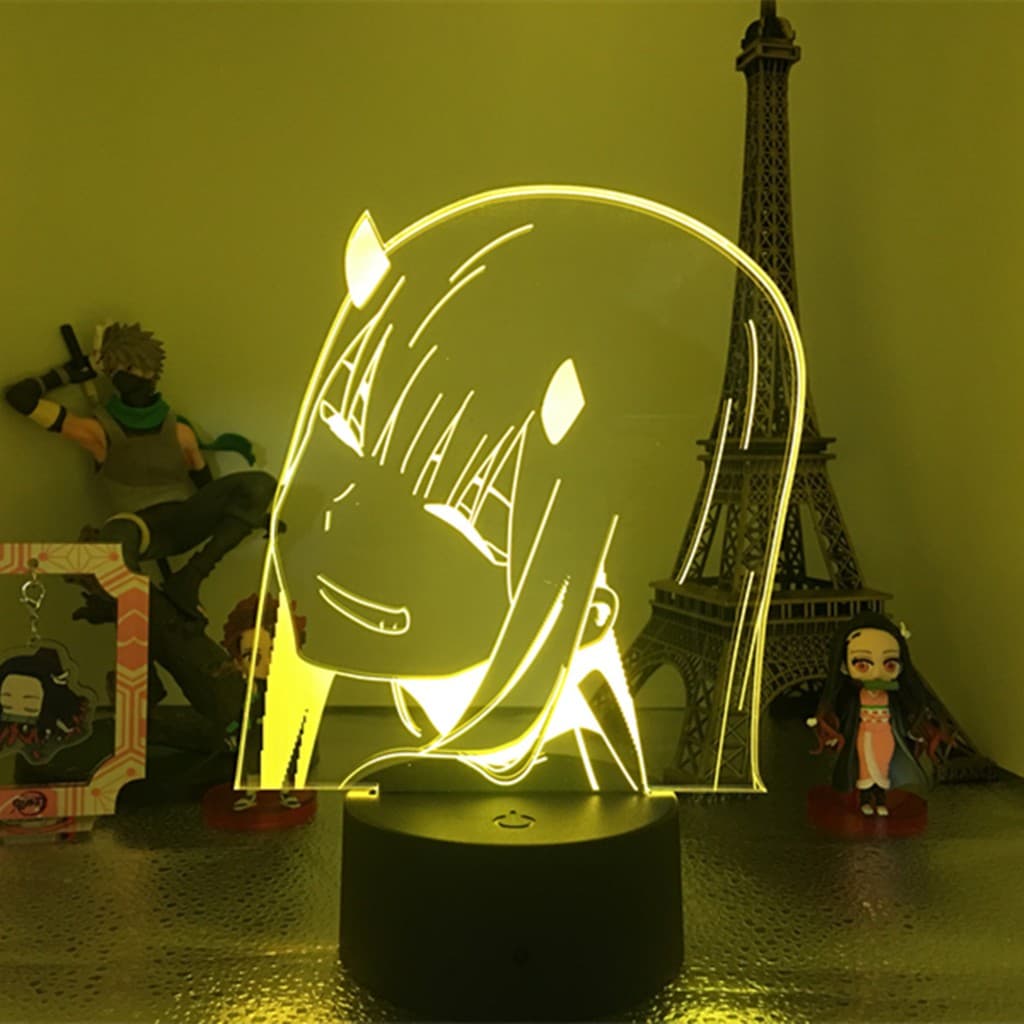 3d Luz Da Noite Zero Dois Lâmpada Cores Mudando Figura Illusion Mesa Lâmpada Luminária acrílico led 3d abajur