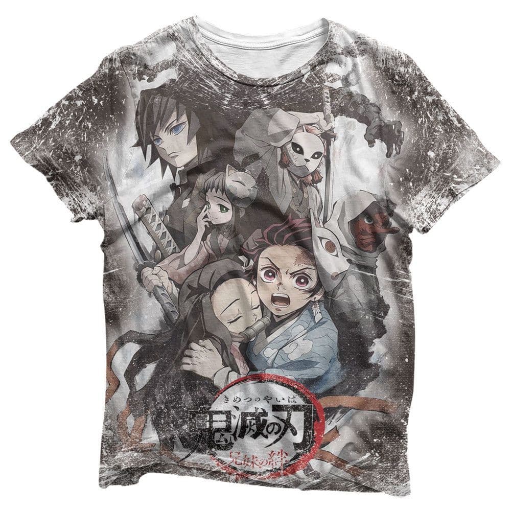 Camisa Personagens - Camisas Kimetsu no Yaiba Estampa Total