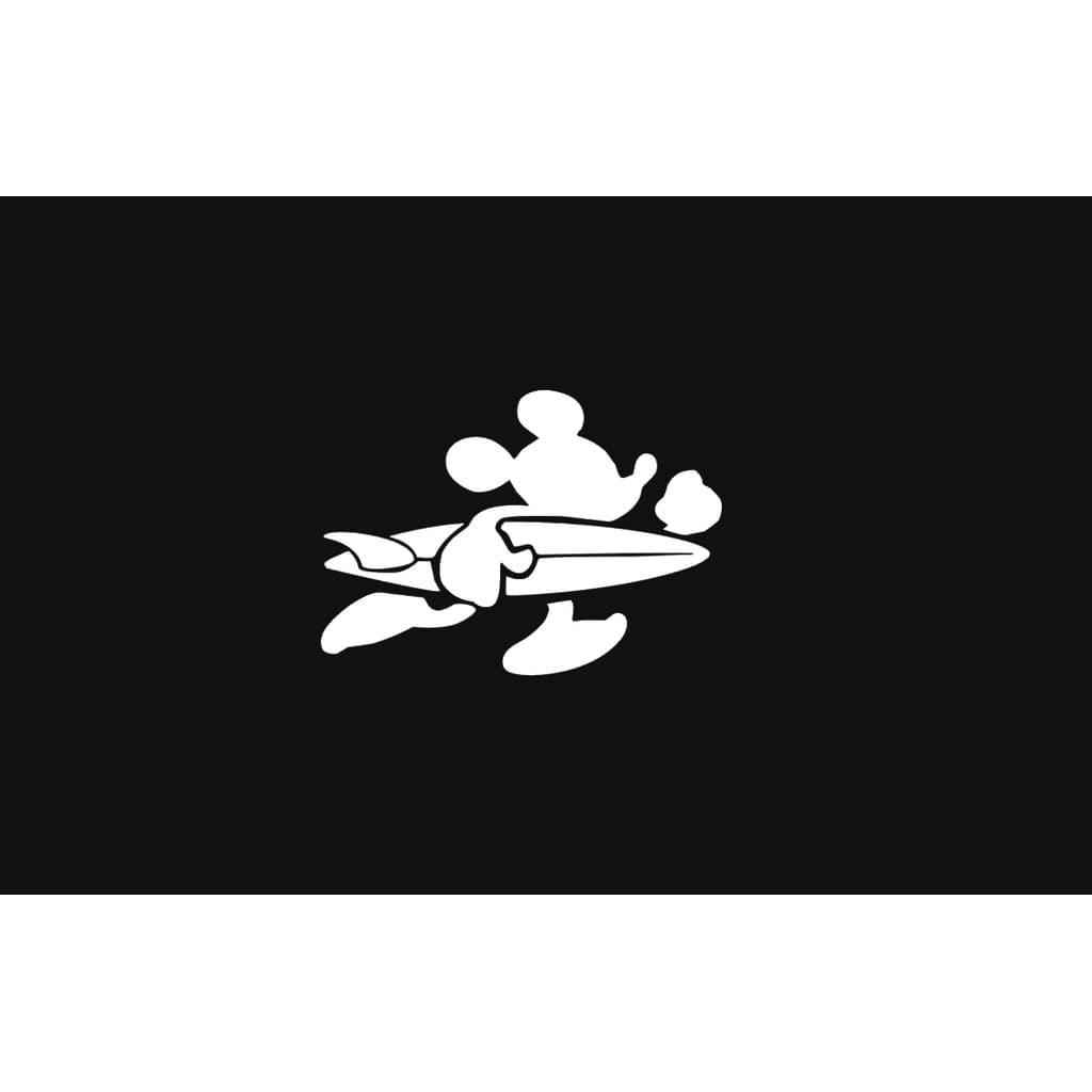 Adesivo surfista Mickey prancha de surf, disponível em varias cores 10 x 7 cm