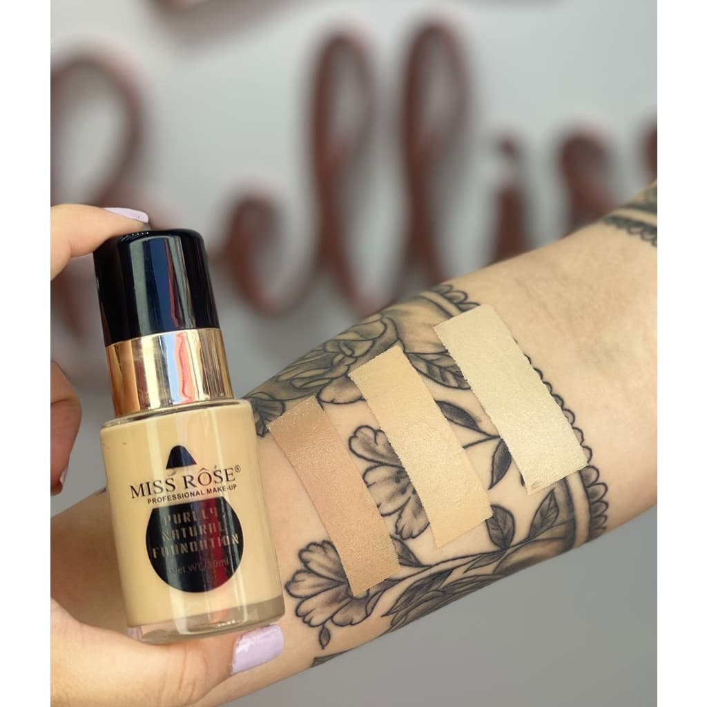 BASE MISS ROSE PURELY NATURAL FOUNDATION/BASE ALTA COBERTURA/ BASE IMPORTADA/BASE PROFISSIONAL