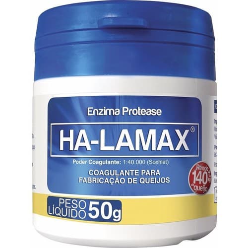 Coagulante  em Pó HA-LAMAX Fabricação de Queijo Minas Frescal