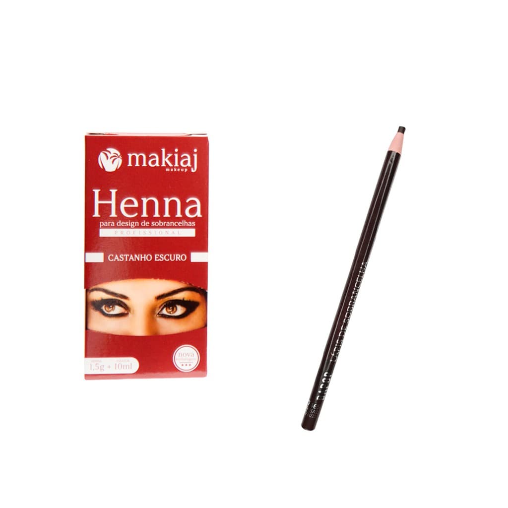 kit Henna Makiaj Alto Rendimento + lápis Dermatográfico