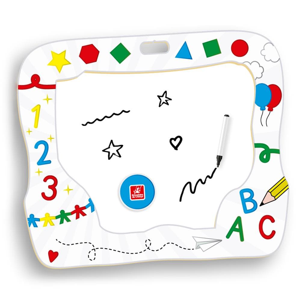 Quadro Lousa Infantil Divertida Com Canetao E Apagador - Brincadeira De Crianca