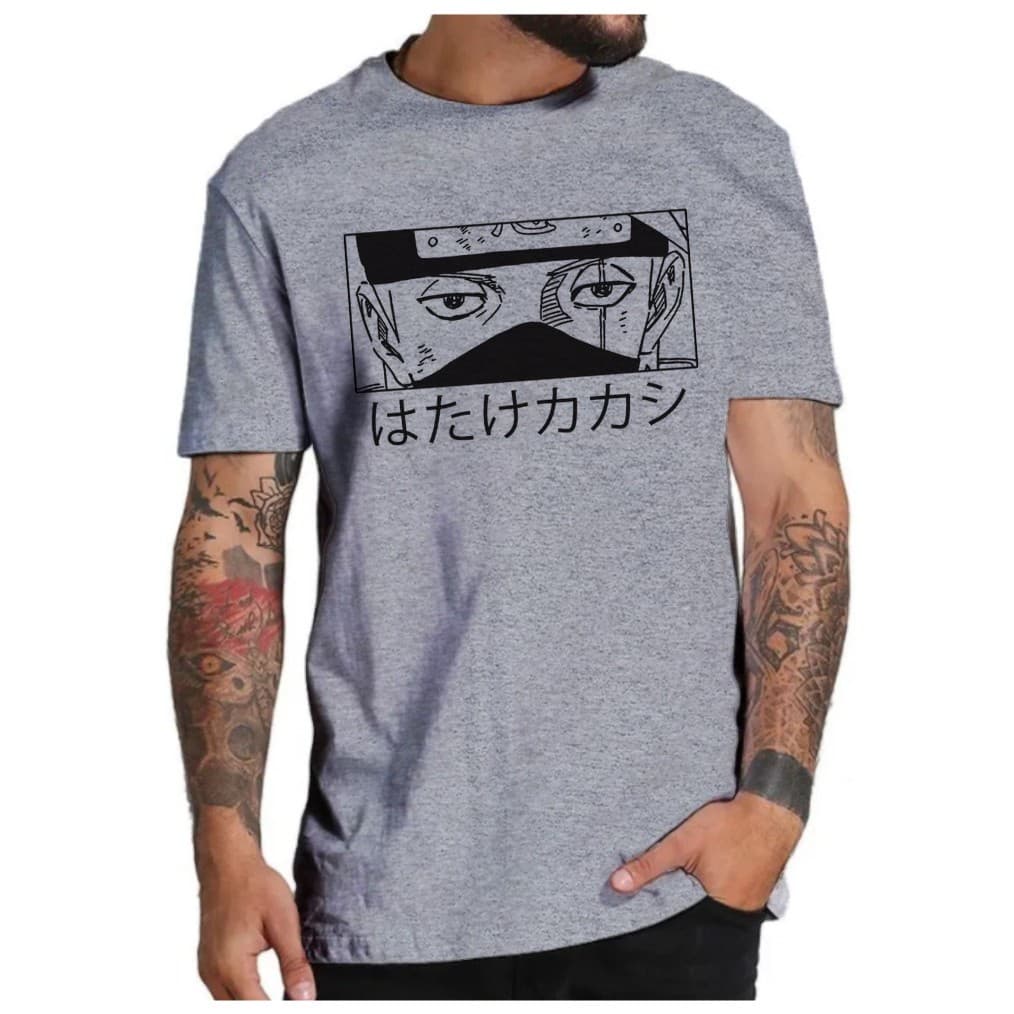 Camiseta Camisa Blusa Anime Naruto Personagem Kakashi Hatake