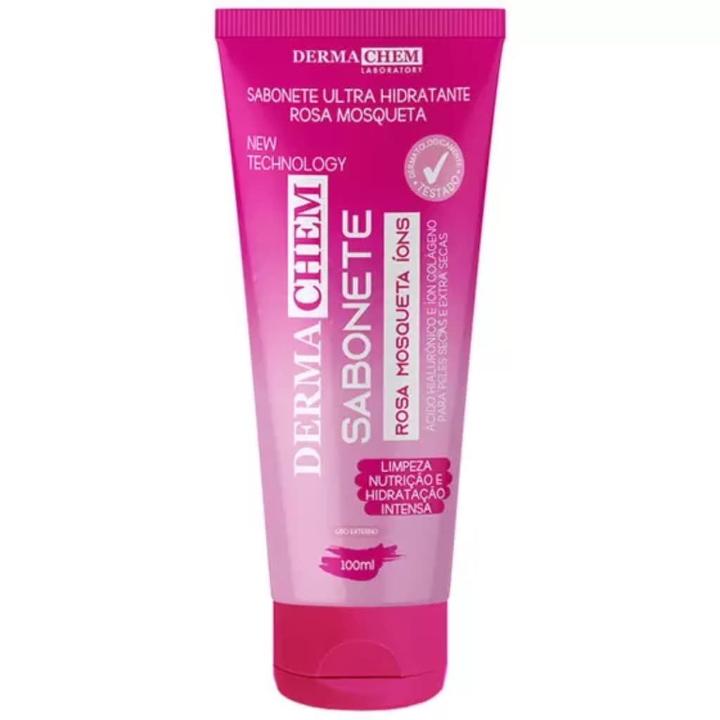 Sabonete Ultra Hidratante Dermachem Rosa Mosqueta
