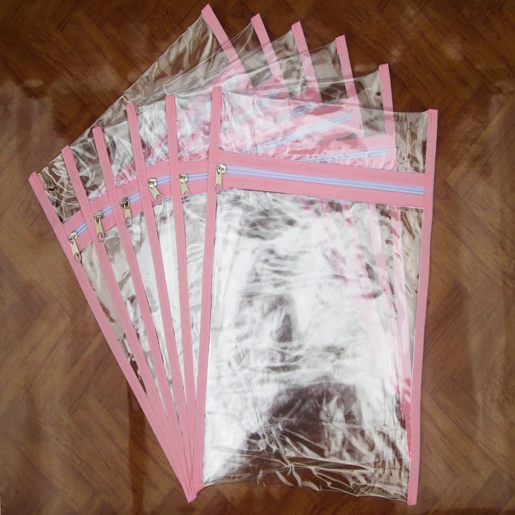 Kit 6 Saquinhos De Maternidade de Plástico com Zíper 28 cm x 34 Menina e Menino