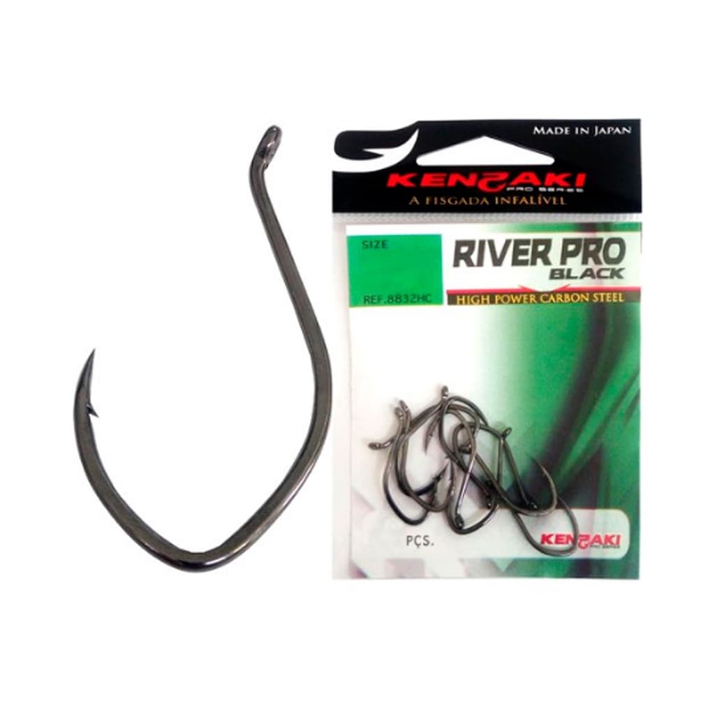 Anzol Kenzaki River Pro Black 8832HC Tamanho 10 com 10 Unidades