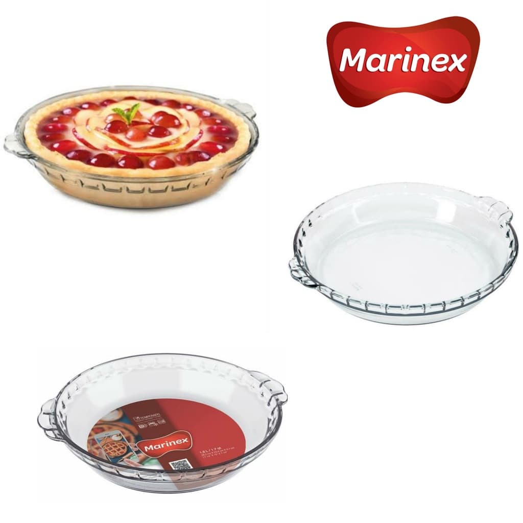 Jogo 3 Forma Filetada Grande Marinex Nadir de Vidro 0,6L Refratário de Vidro Resistente
