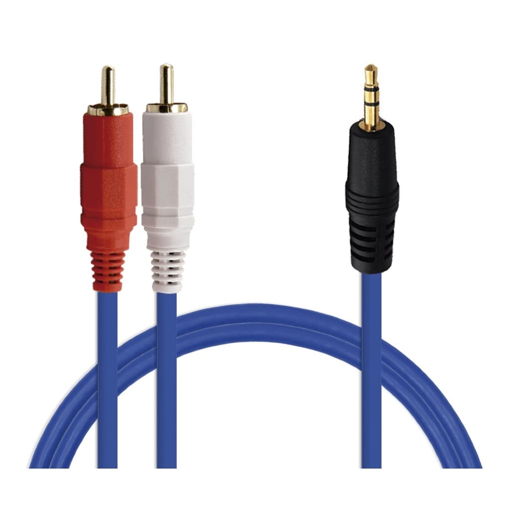 Cabo P2 X 2 Rca Áudio Auxiliar Estereo 3 Metros Para Celulares, Tv's, Home Theater