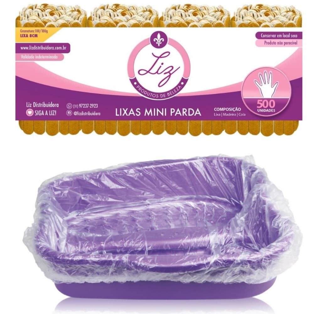 100 protetores de bacia pé + 500 mini lixa Liz Produtos de Beleza
