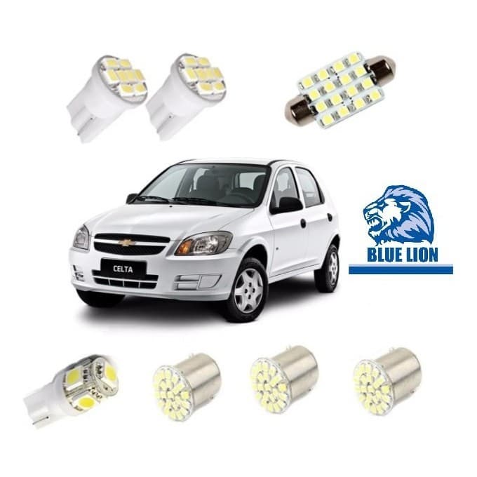 Kit Lâmpadas Led Celta Prisma Luz Teto Placa Ré Torpedo
