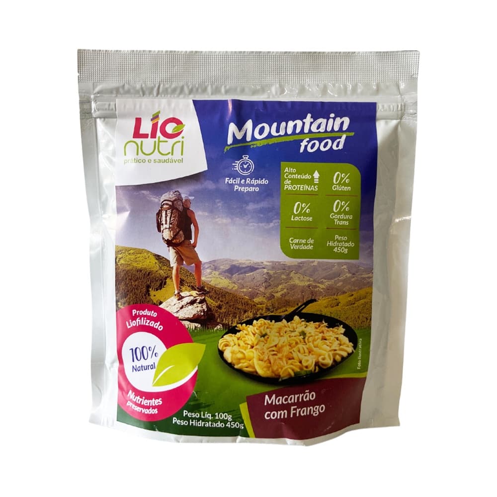 Comida Liofilizada Macarrao com frango Mountain food