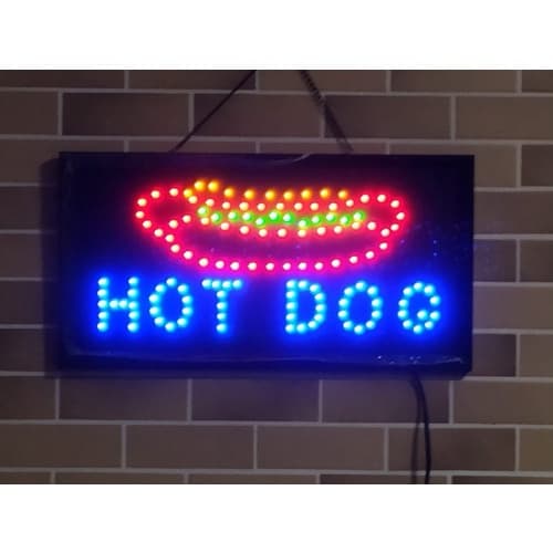 Painel De Led Letreiro Luminoso Placa Hot Dog 110V ou 220V