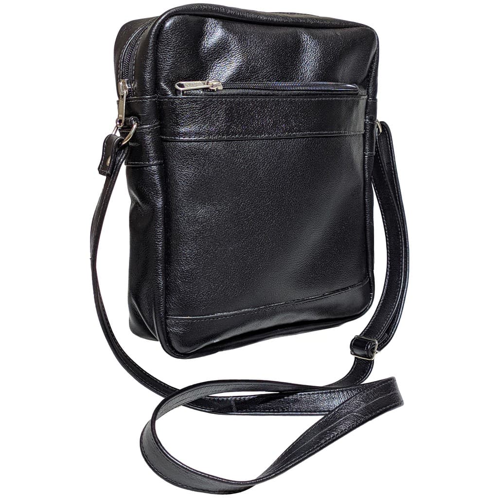 Shoulder Bag Grande Bolsa Pochete Em Couro Legitimo Alça Transversal Tiracolo Necessaire